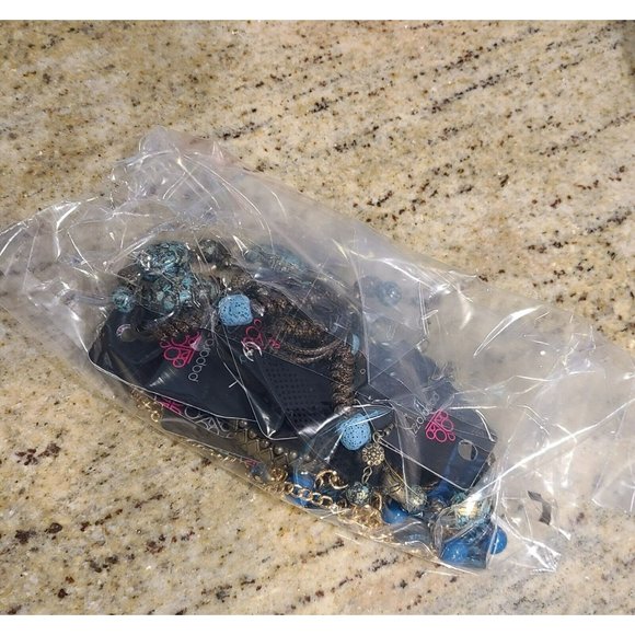 Paparazzi Lot of 6 Earrings Necklaces and Bracelets. Blue Bronze Black - Picture 9 of 9